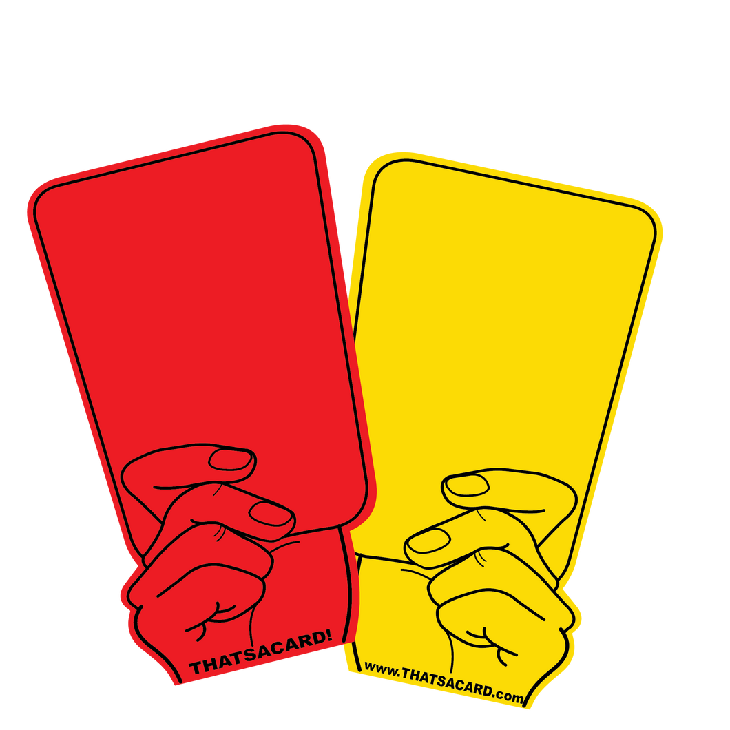 Order your That's A Foul! HUGE Foam Red & Yellow Card Ref Hand NOW!